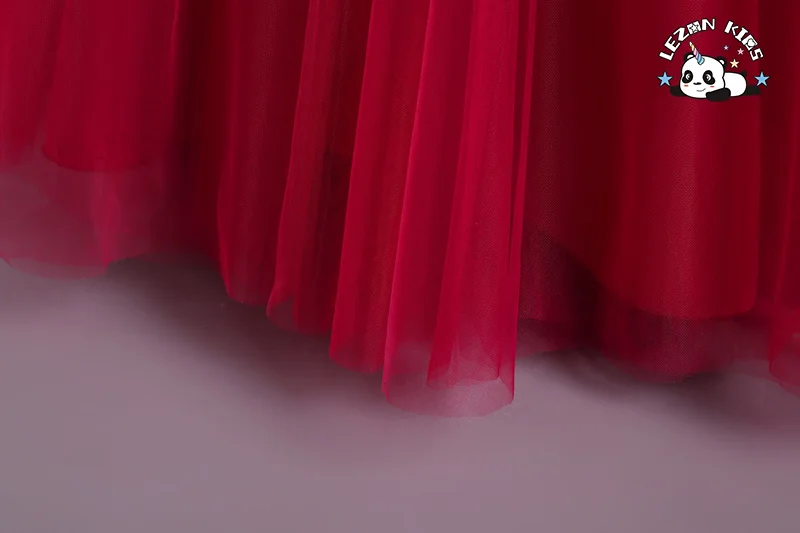 LEZONKIDS - 2023 Vestido de Noiva Infantil Azul para Meninas, Vestido Formal de Comunhão com Renda Longa e Princesa para Festa de Debutante